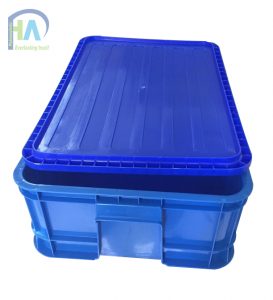 Thùng nhựa đặc cao 200 mm có nắp cao cấp