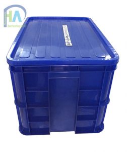 Thùng nhựa đặc cao 390 mm có nắp chất lượng cao, giá ưu đãi