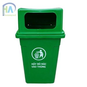 Thùng rác nhựa nắp hở cao cấp Phú Hòa An