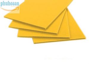 Tấm nhựa pp danpla thường màu vàng