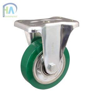 Bánh xe IFJ130 PU thép xanh tĩnh cao cấp