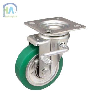 Bánh xe IFJ130 PU thép xanh khóa 2 giá rẻ