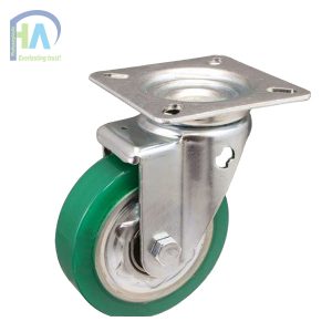 Bánh xe IFJ130 PU thép xanh quay cao cấp