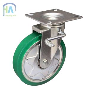 Bánh xe IFJ200 PU thép xanh khóa 2 giá rẻ