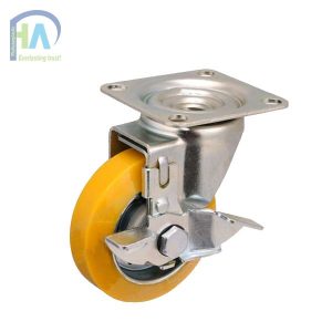 Bánh xe IFMJ100 PU vàng khóa giá rẻ