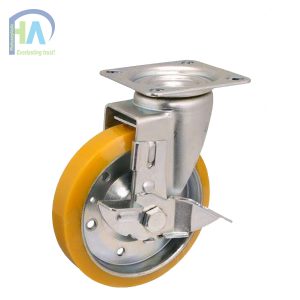 Bánh xe IFMJ150 PU vàng khóa giá rẻ