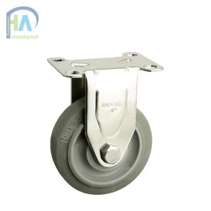 Bánh xe INOX IFXR100 cao su nhiệt xám tĩnh cao cấp
