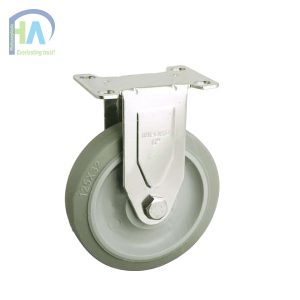 Bánh xe INOX IFXR125 cao su nhiệt xám tĩnh cao cấp