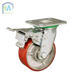 Bánh xe BIK125 PU gang khóa 2 giá rẻ