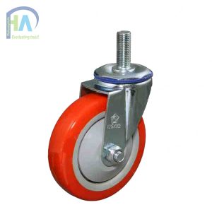 Bánh xe HB125 PU nhựa vít giá rẻ