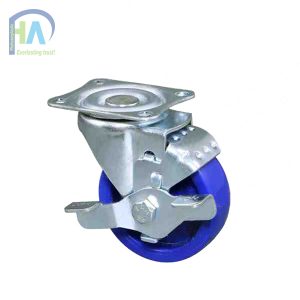 Bánh xe HB75 nhựa xanh khóa giá rẻ