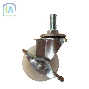 Bánh xe TQR65 nhựa trắng vít khóa giá rẻ