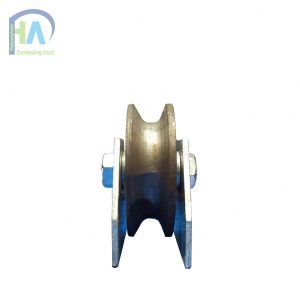 Bánh xe ray dẫn hướng DHU 80 gang tĩnh cao cấp