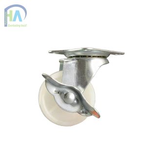 Bánh xe TQR50 nhựa trắng khóa cao cấp