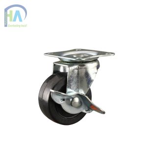 Bánh xe TQR40 cao su khóa cao cấp