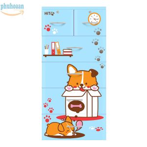 Tủ nhựa Hita cún con 5 tầng màu xanh